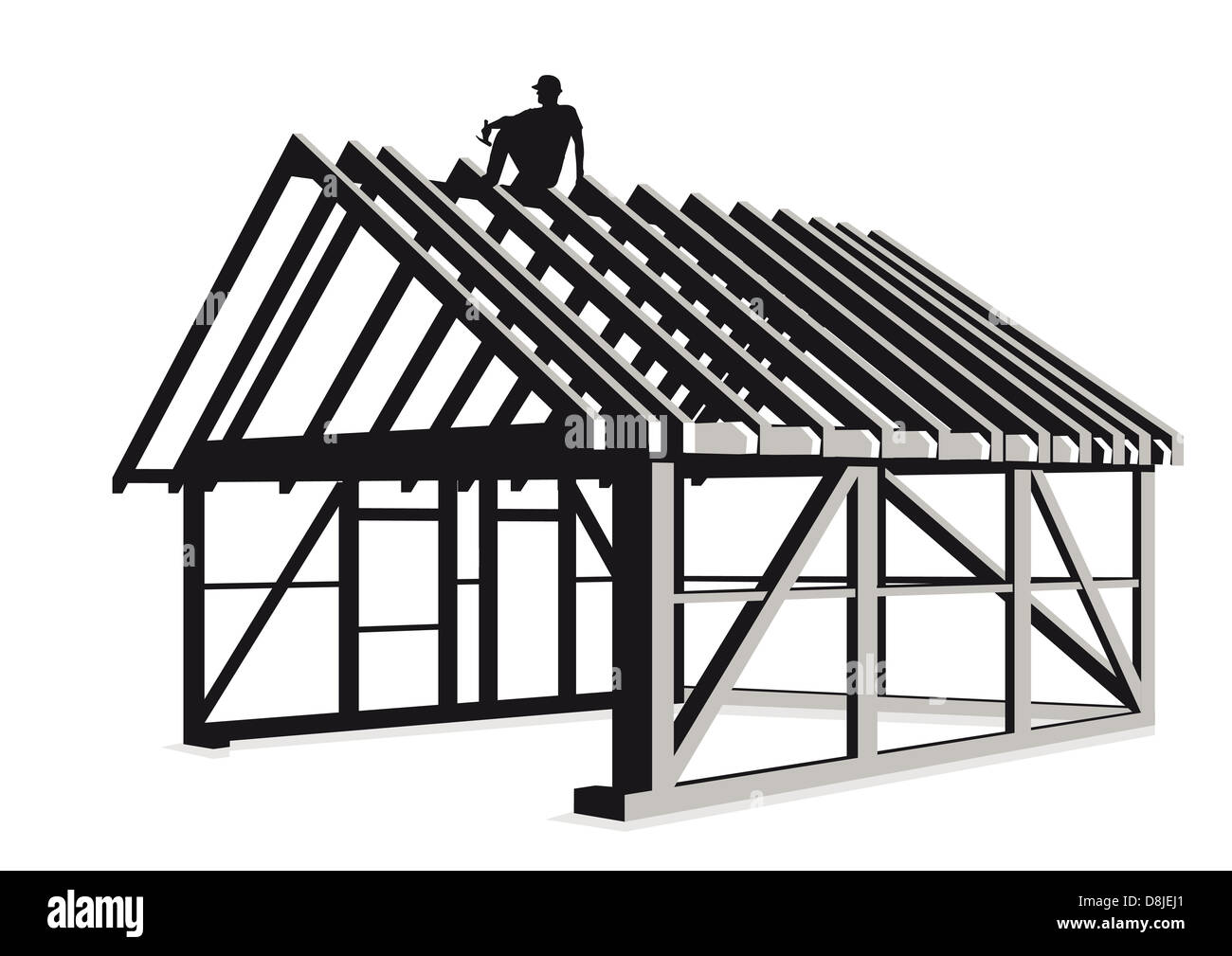 Tischler und Holz Bau Stockfoto