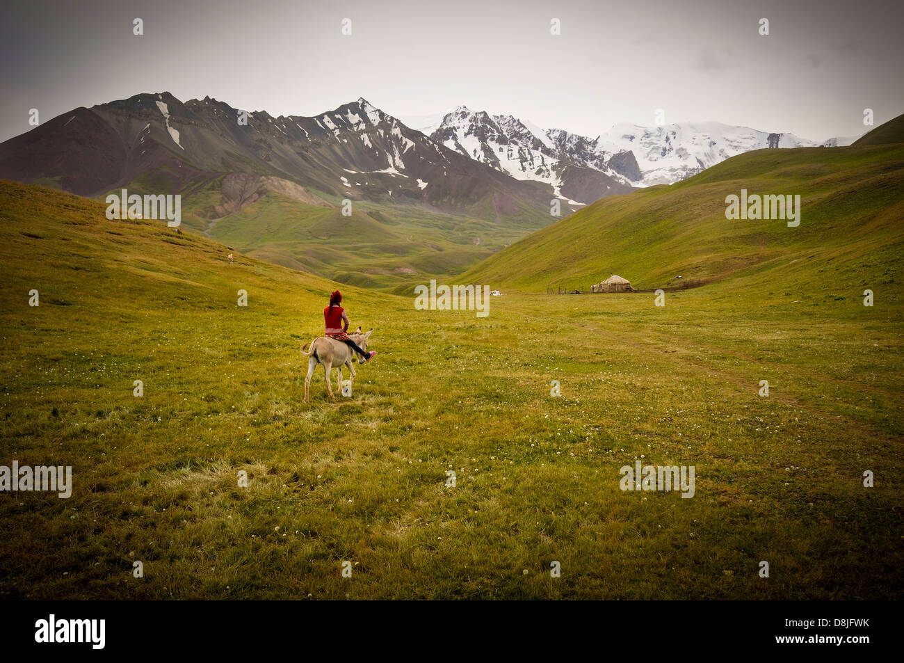 Landschaft und Natur in dem zentralasiatischen Land Kirgistan Stockfoto