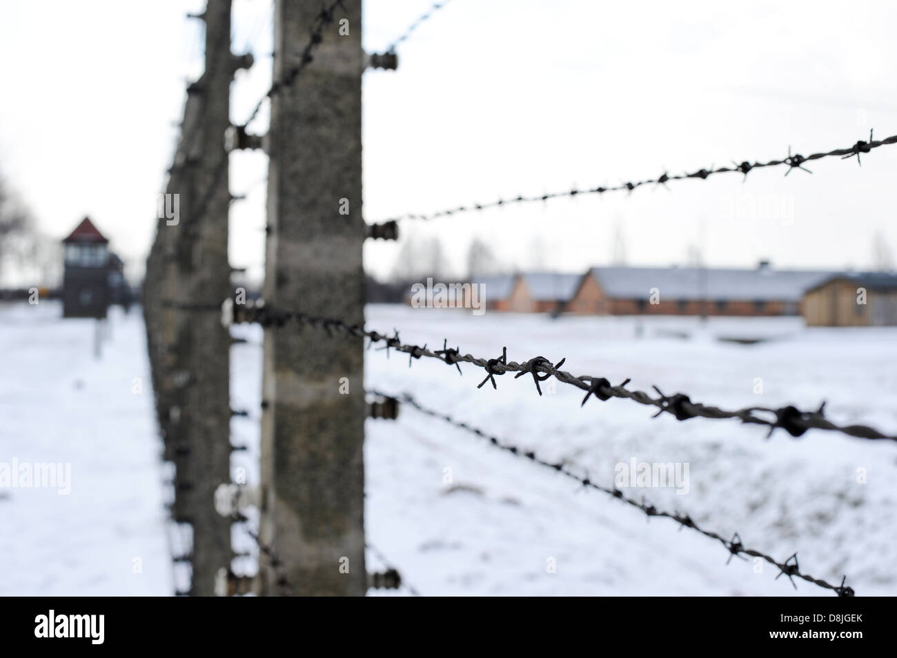 Polen Auschwitz Auschwitz Birkenau II, Konzentrationslager des deutschen Nazi-Regimes, wo 1 Milliarde Juden wo von SS ermordet Stockfoto