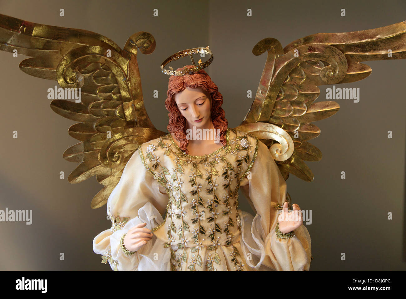 Niederlande, Haarlem, St. Bavo Kirche, Engelsstatue, Stockfoto