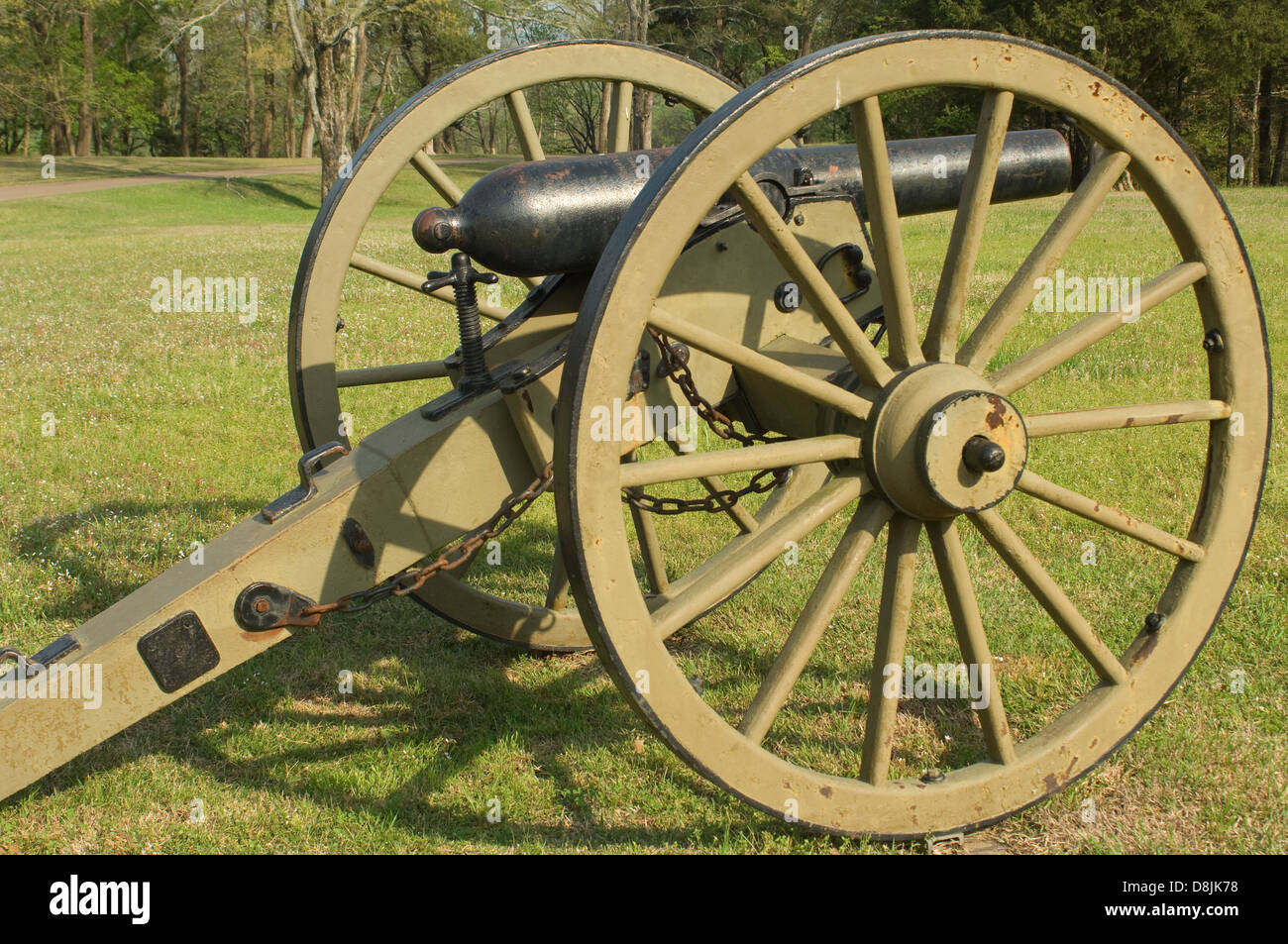 12-Pfünder Blakely gezogene Geschütz, Silo National Military Park, Tennessee. Digitale Fotografie Stockfoto