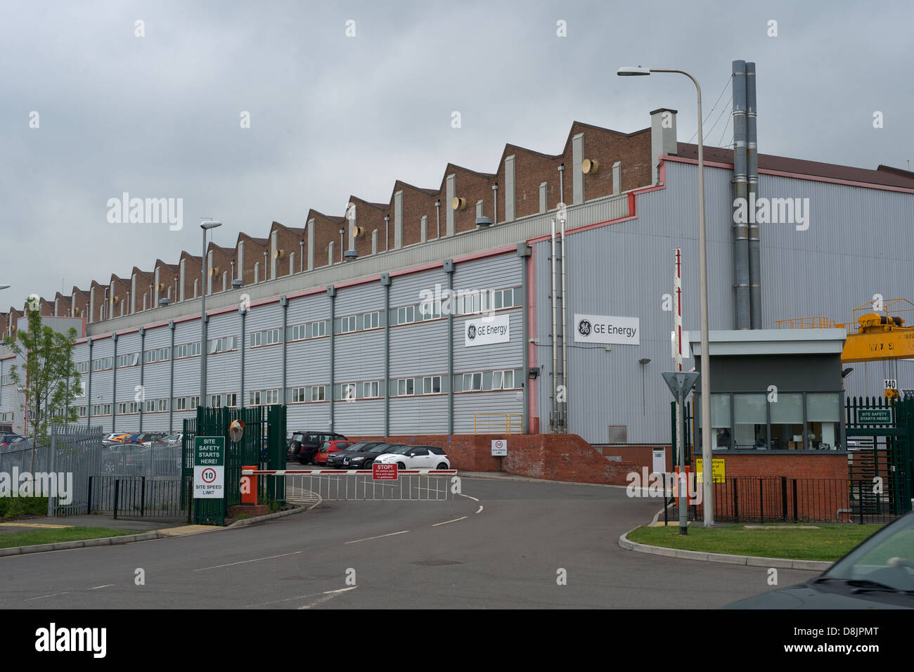 GEC Energie, Rugby. Entrance.Technology Hauptantrieb, Rugby. Stockfoto