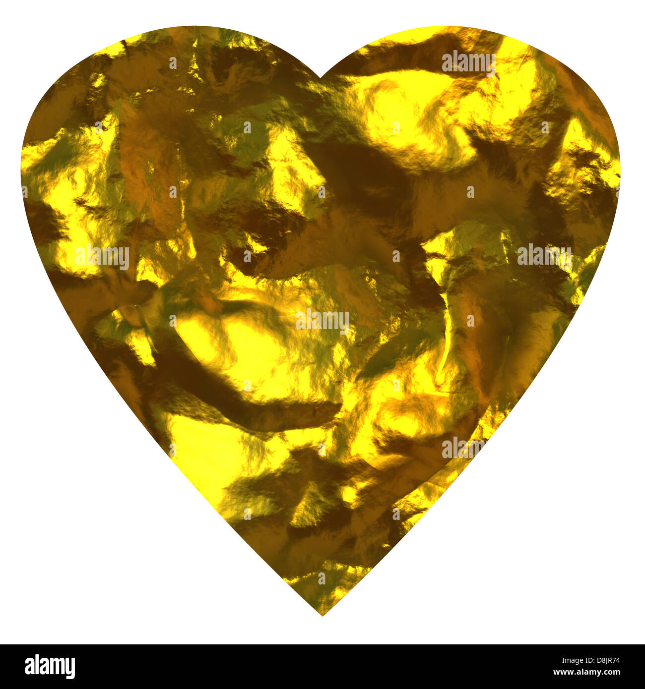 Goldenes Herz Stockfoto