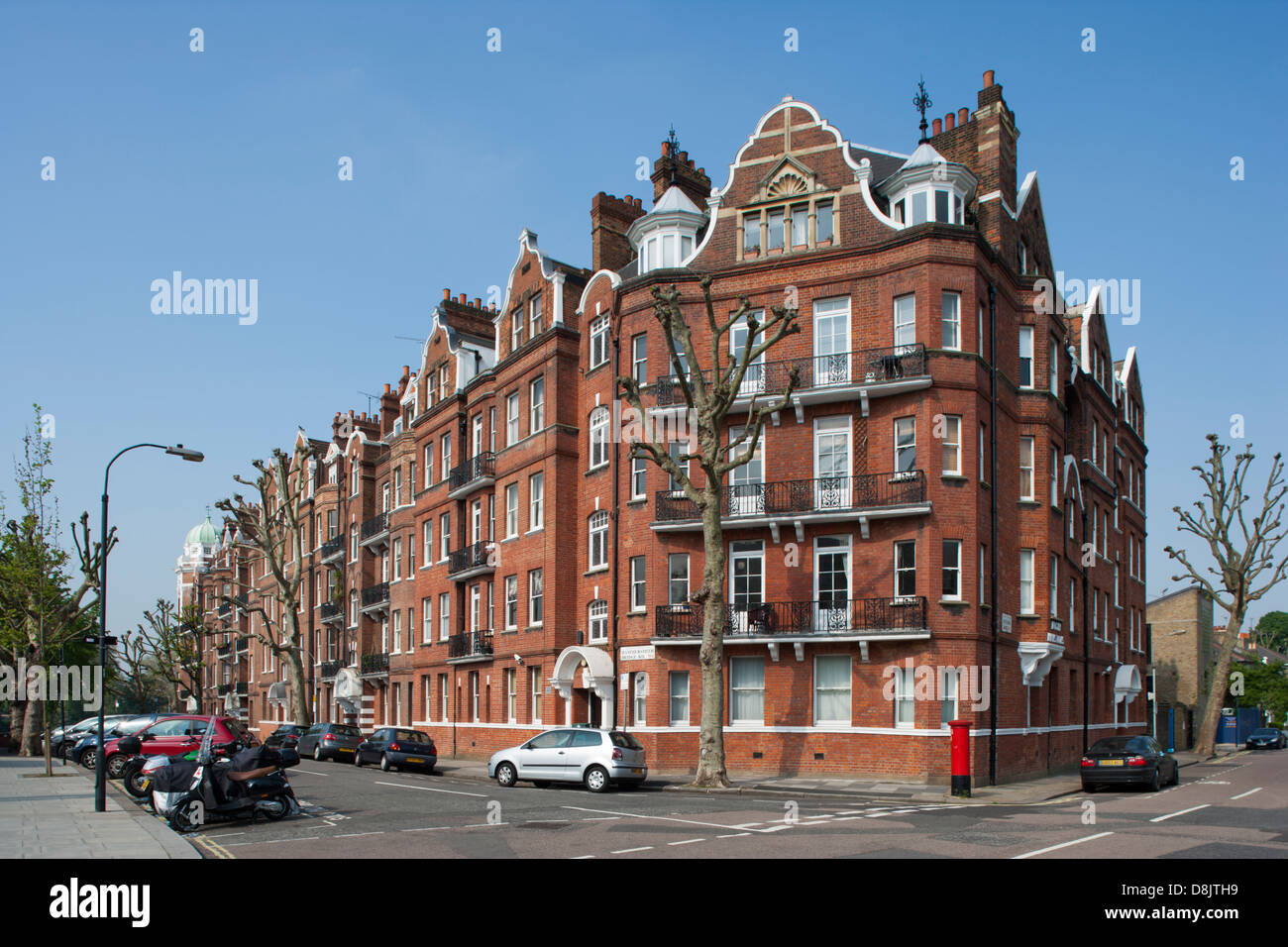 Wohnsiedlung Digby Villen Hammersmith Bridge Road London W6 Stockfoto