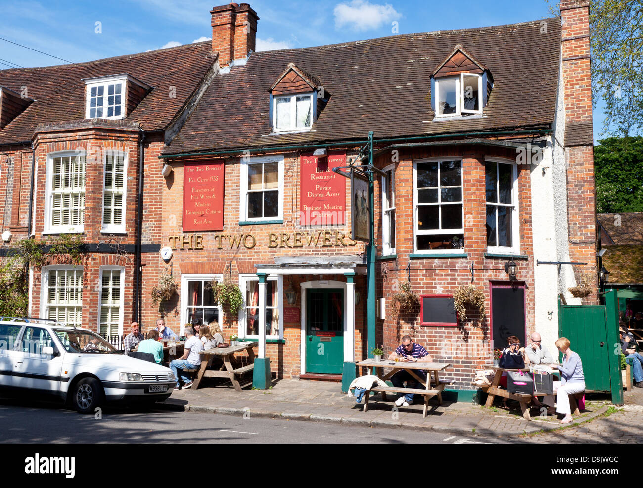 Die zwei Brauereien Pub Marlow UK Stockfoto