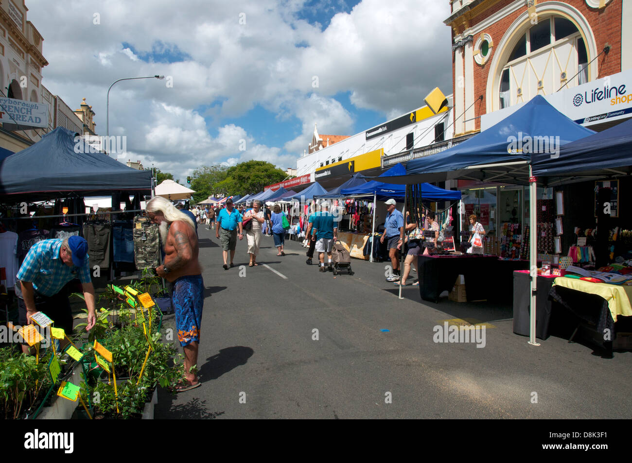 Markttag Maryborough Queensland Australien Stockfoto