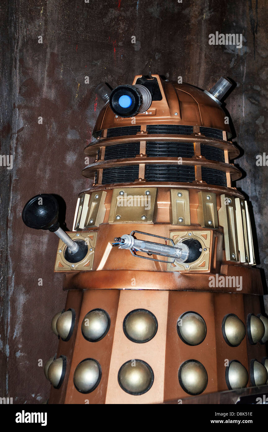 Die Gold Dalek an einem Doctor Who-Ausstellung Stockfoto