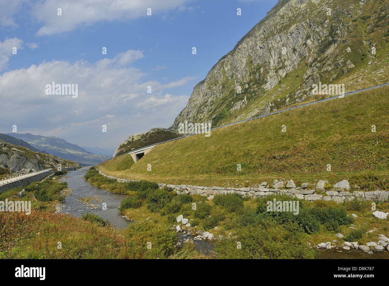 Gotthard-Pass Stockfoto