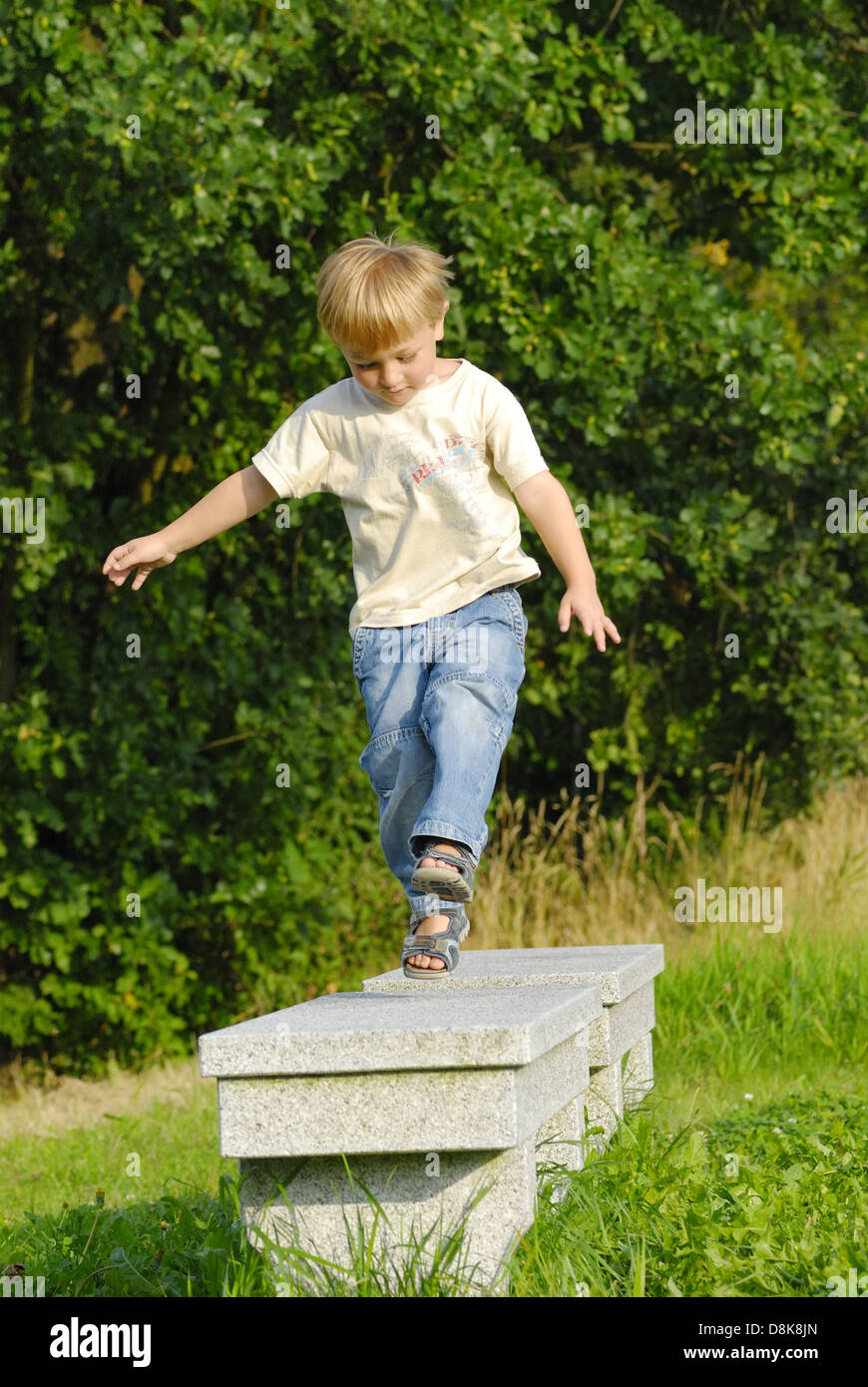 Blonder Junge Stockfoto