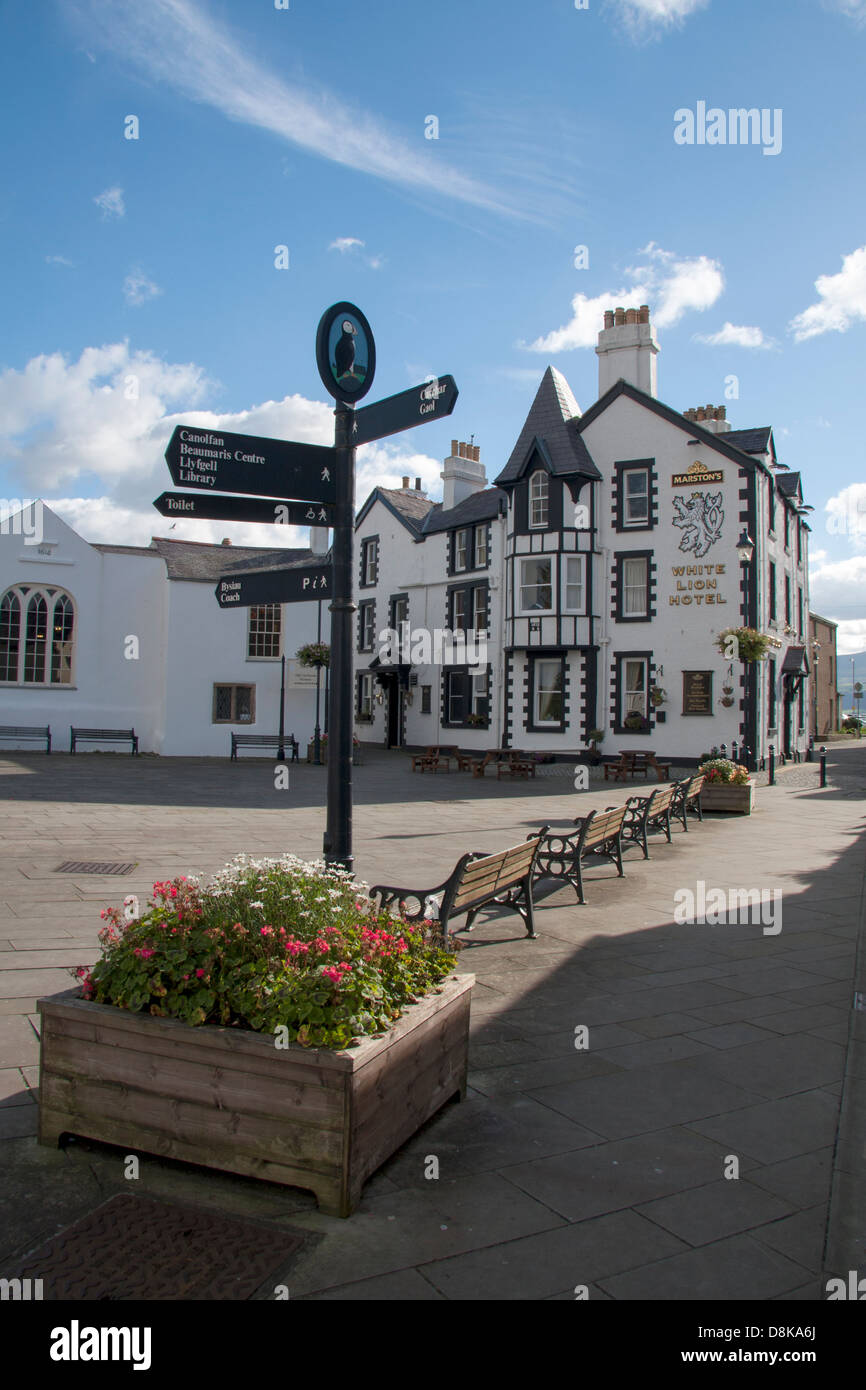 White Lion Hotel, Victoria Terrasse, Castle Street, Beaumaris, Anglesey Stockfoto