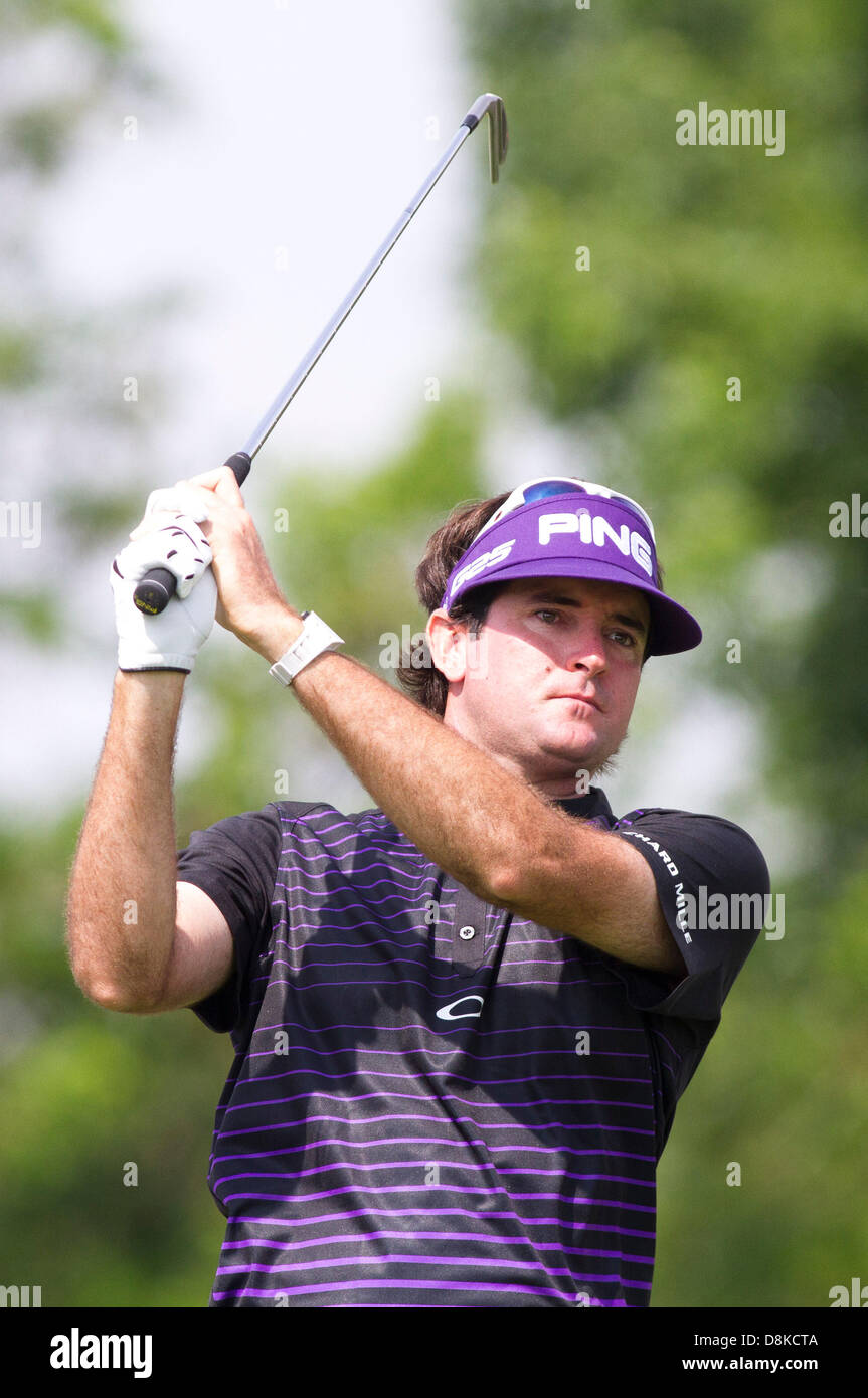 Dublin, Ohio, USA. 30. Mai 2013: Bubba Watson in Aktion während der ersten Runde des The Memorial Tournament im Muirfield Village Golf Club in Dublin, Ohio Credit: Cal Sport Media/Alamy Live News Stockfoto
