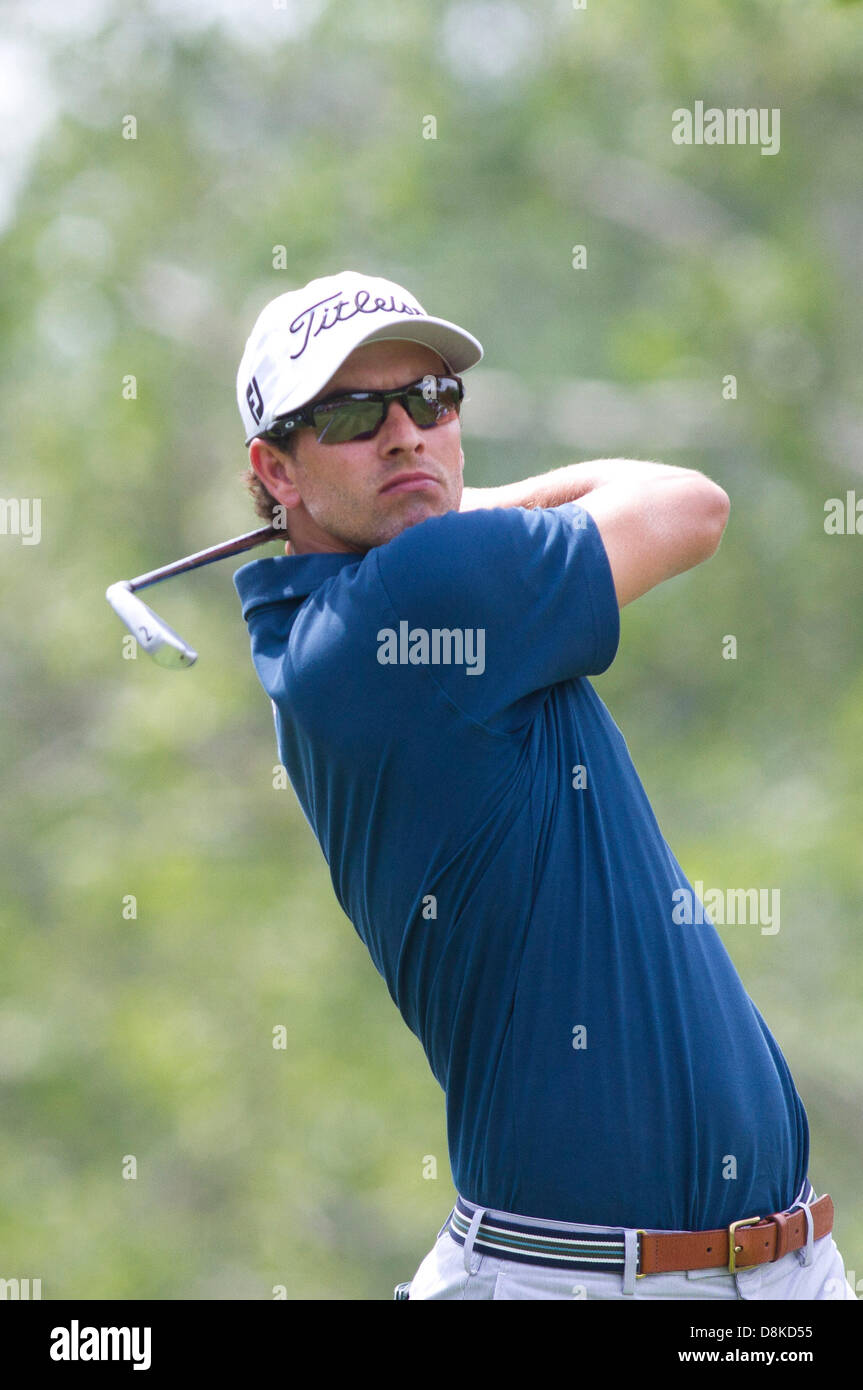 Dublin, Ohio, USA. 30. Mai 2013: Adam Scott in Aktion während der ersten Runde des The Memorial Tournament im Muirfield Village Golf Club in Dublin, Ohio Credit: Cal Sport Media/Alamy Live News Stockfoto