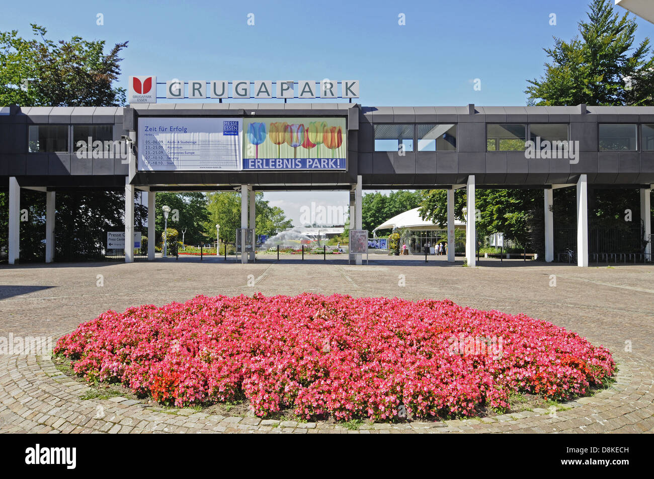 Eingang Grugapark Stockfoto