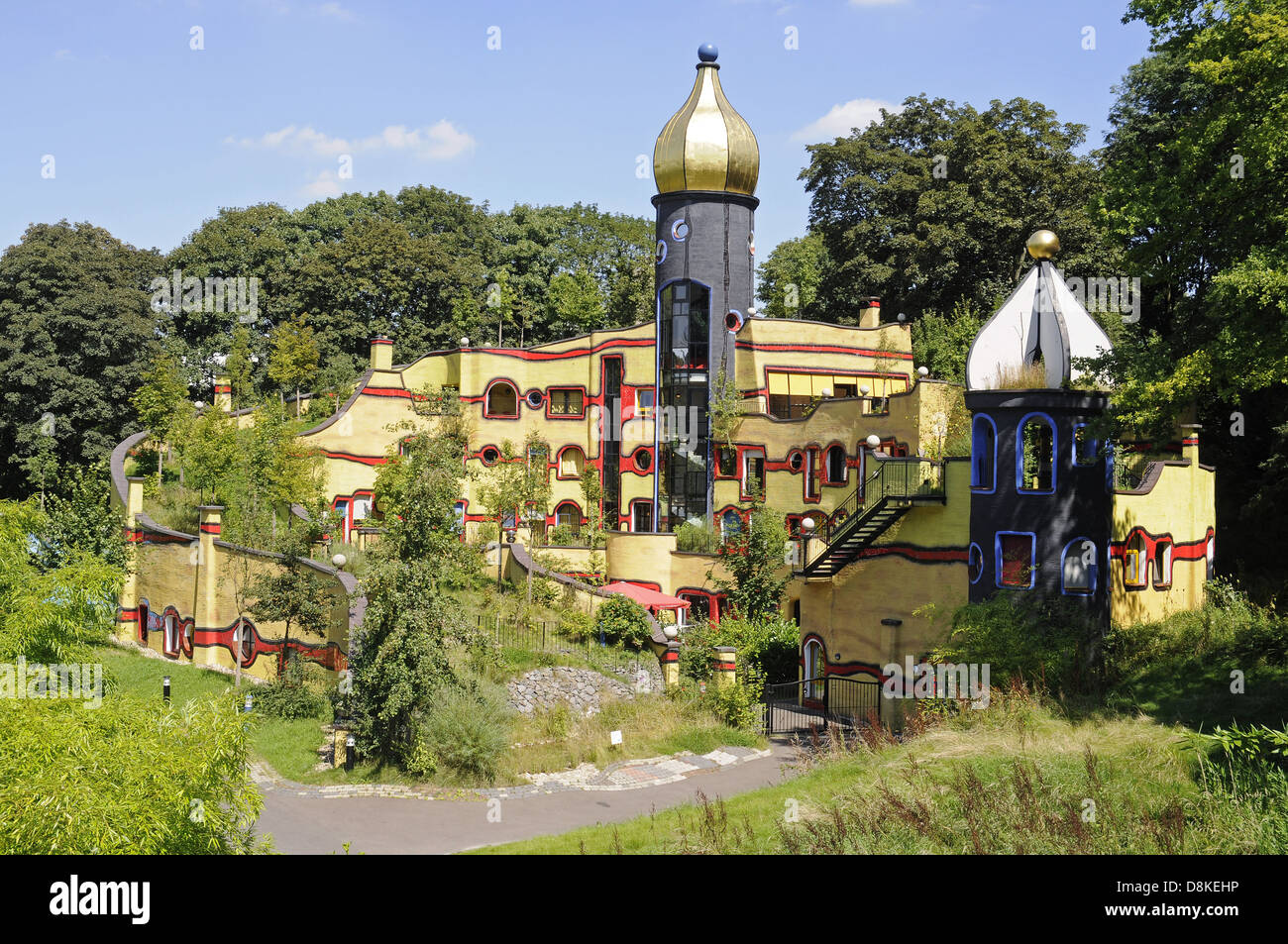 Hundertwasser-Haus Im Gruga-Park in Essen Stockfoto