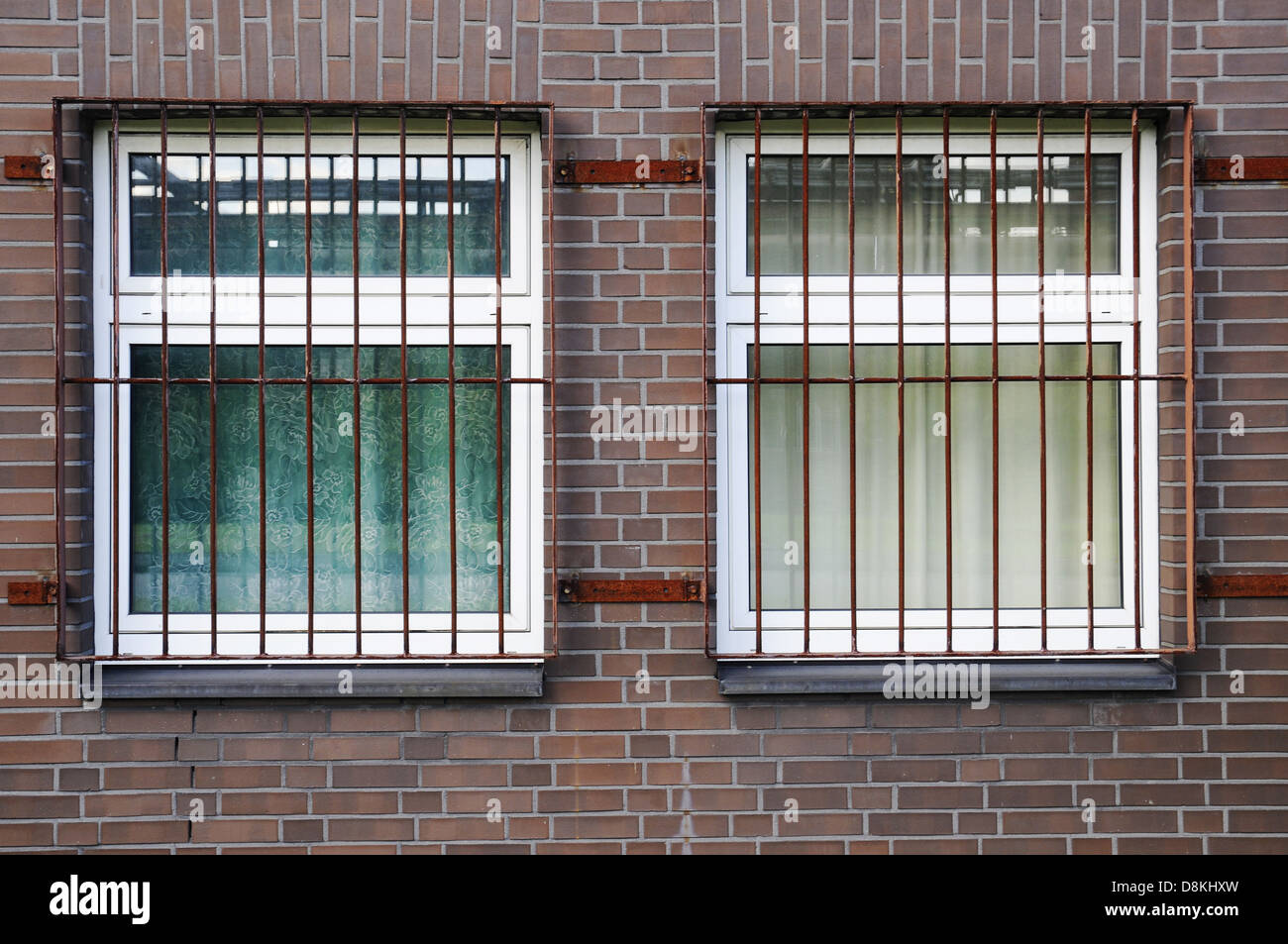 Vergittertes Fenster Stockfoto