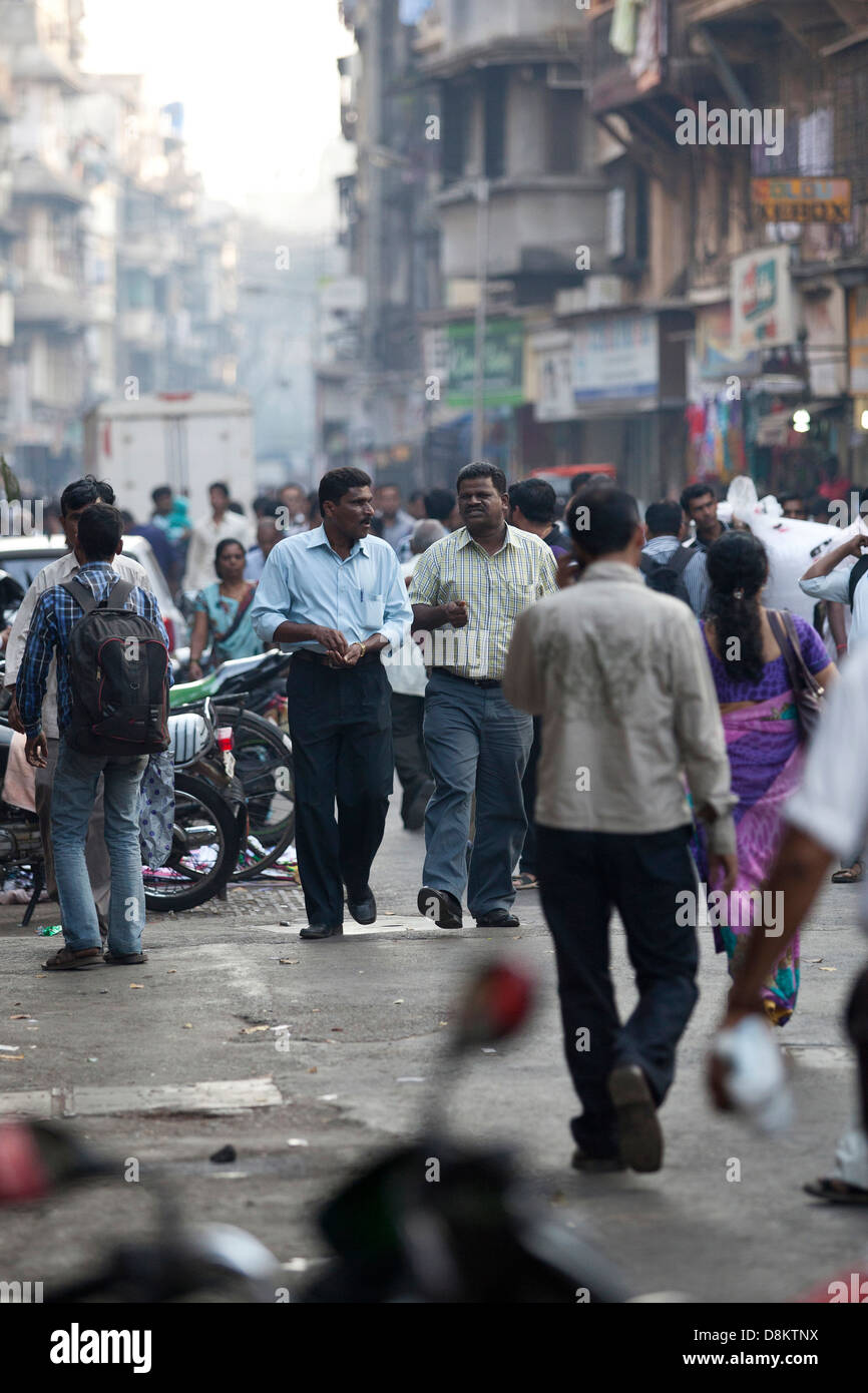 Eine Straße in Mumbai, Indien Stockfoto