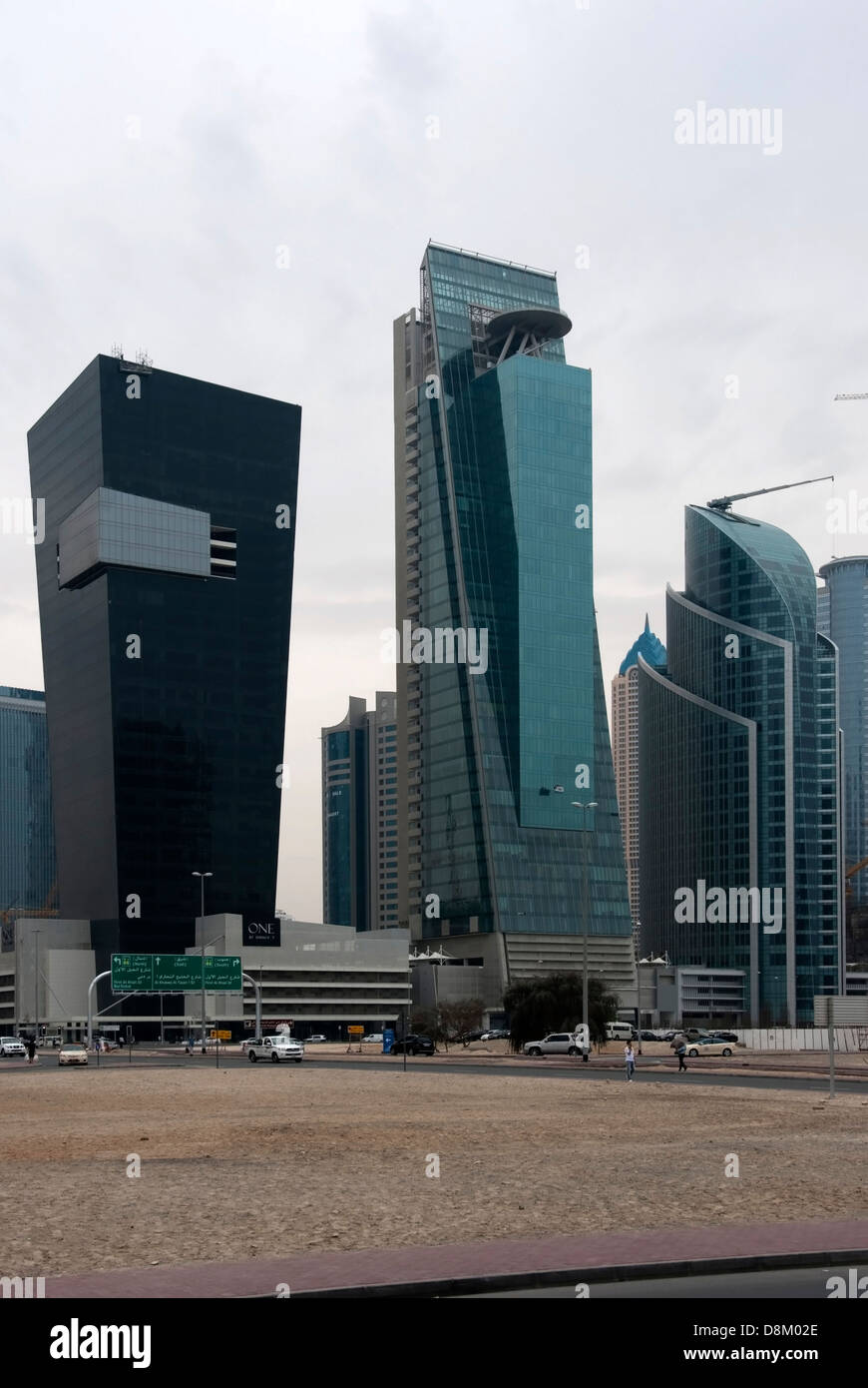 Downtown Dubai ist Skyline Emaar Platz ändern. Stockfoto