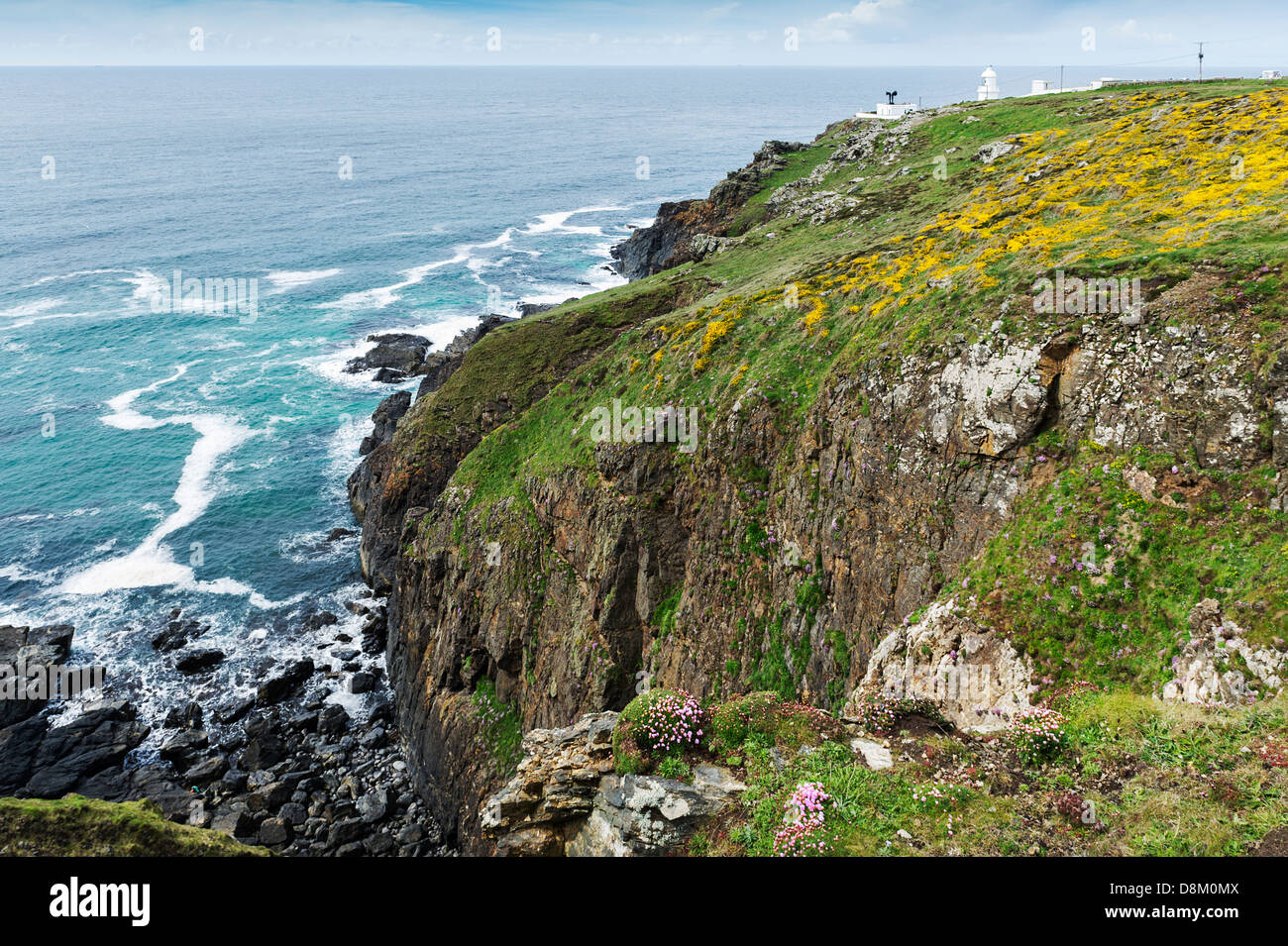Die Küste von Pendeen in Cornwall. Stockfoto
