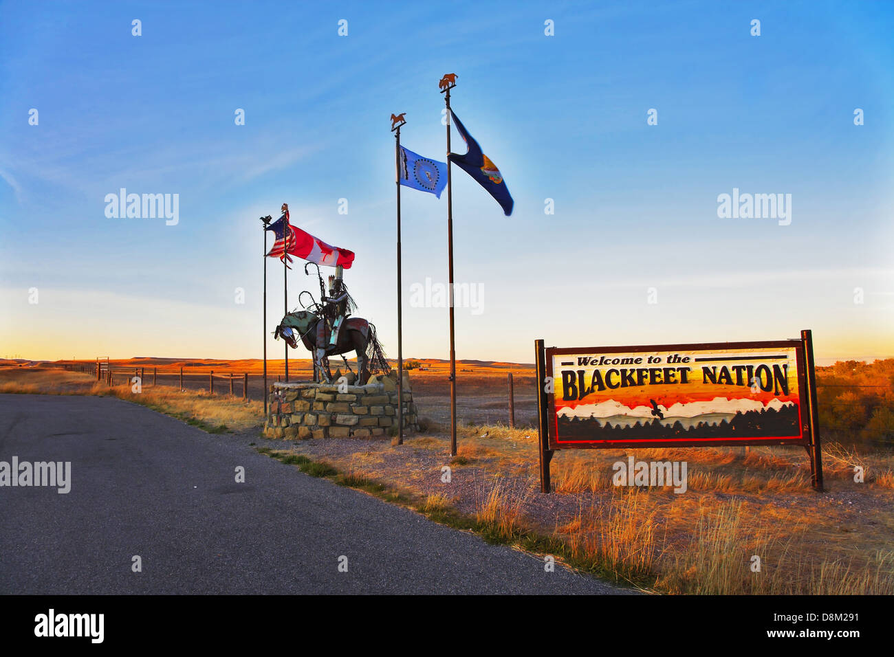 Reservierung Blackfeet Indianer Stockfoto