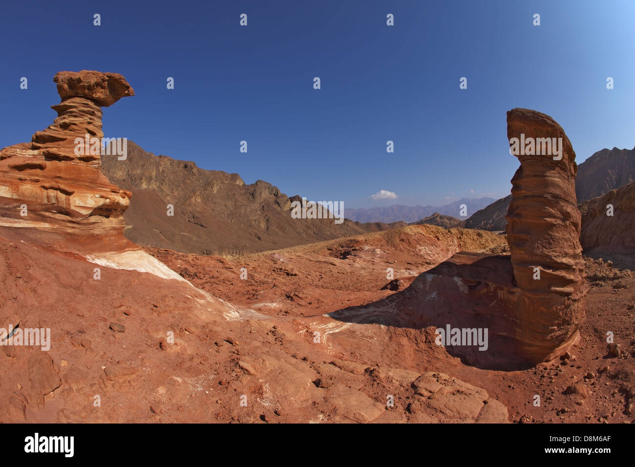 Die Formen der Sandstein in Eilat, Israel Stockfoto