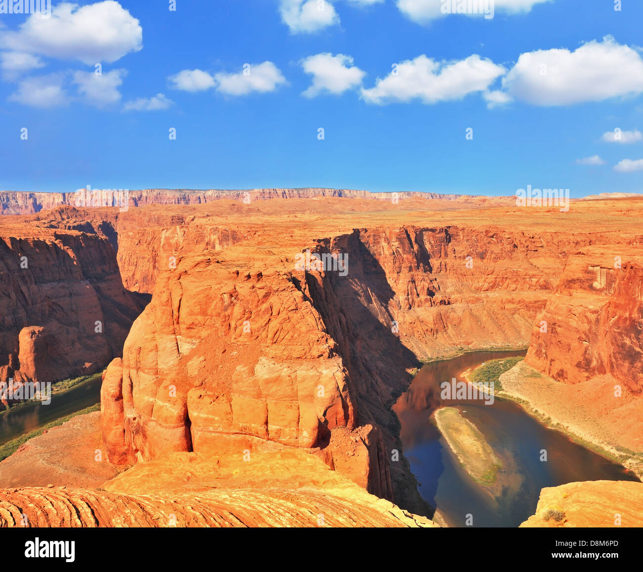 Die rote Wüste und der Colorado River Stockfoto