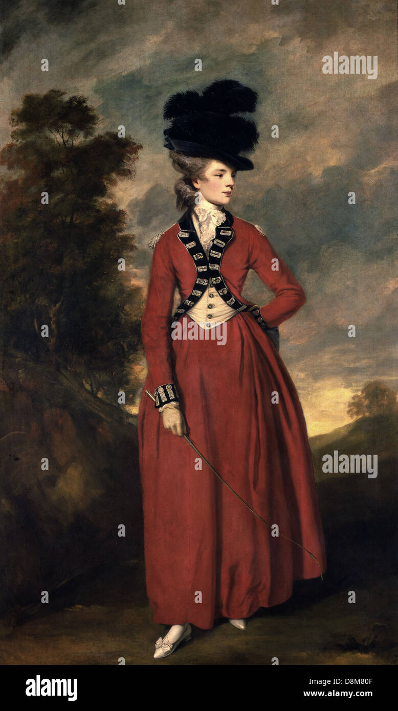 Sir Joshua Reynolds Porträt der Dame Worsley XVIII Jahrhundert Stockfoto