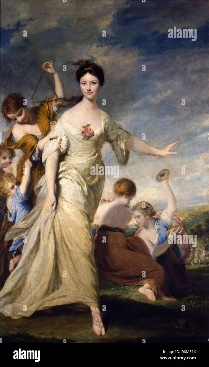 Sir Joshua Reynolds Porträt der Frau Hale als Euphrosyne XVIII Jahrhundert Stockfoto