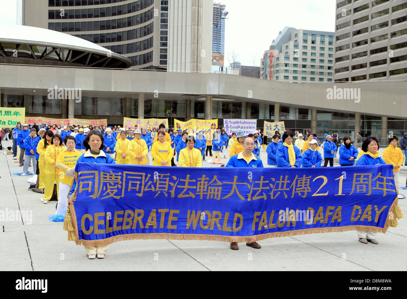 Falun Gong-Praktizierenden Stockfoto
