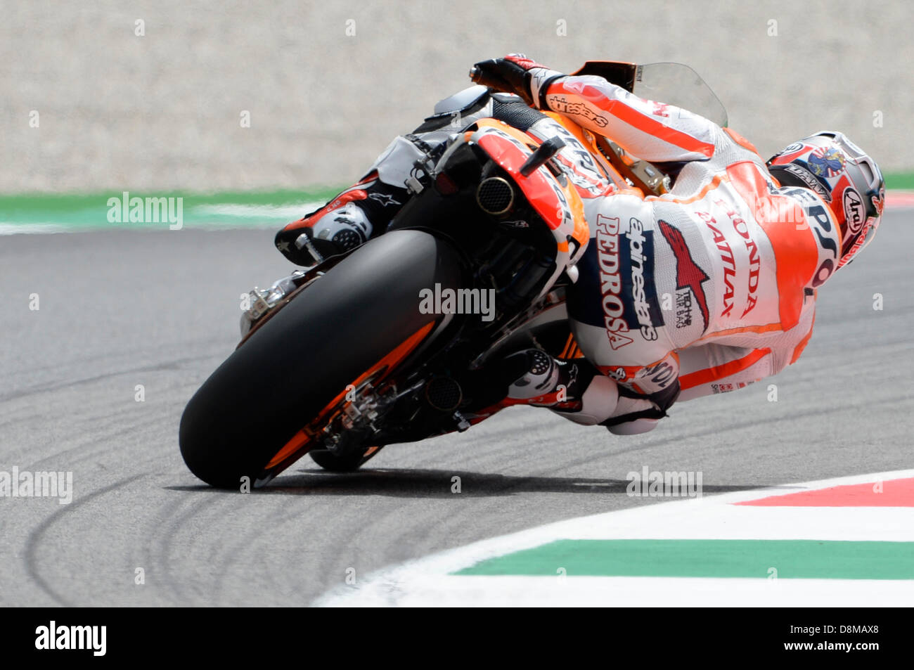 Mugello, Italien. 31. Mai 2013. Dani Pedrosa (Honda Repso Team) während der Sitzung Freepractice aus Mugello-Rennstrecke. Bildnachweis: Gaetano Piazzolla / Alamy Live News Stockfoto