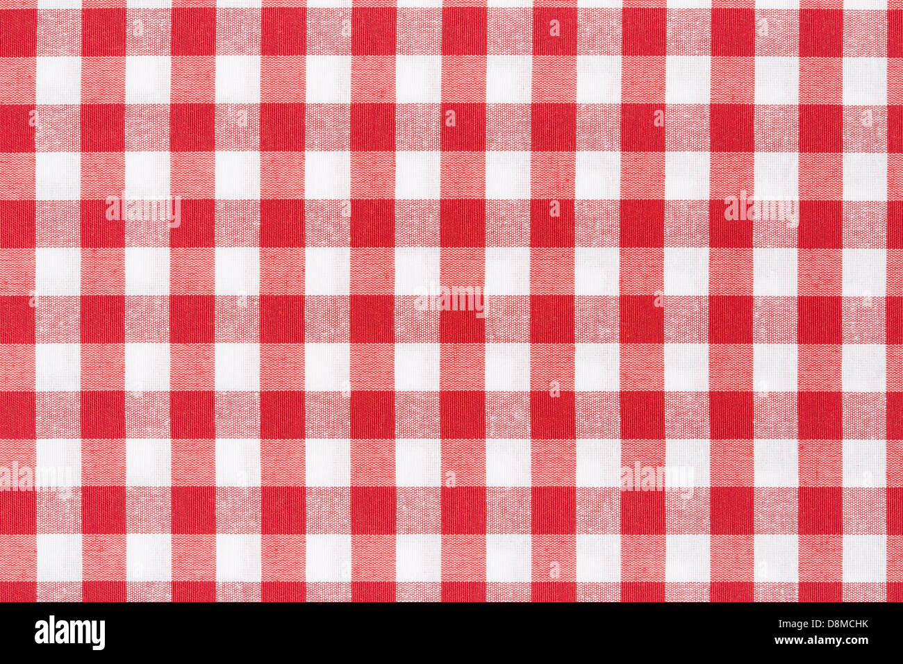 Rote und weiße Tischdecke Textur Stockfoto