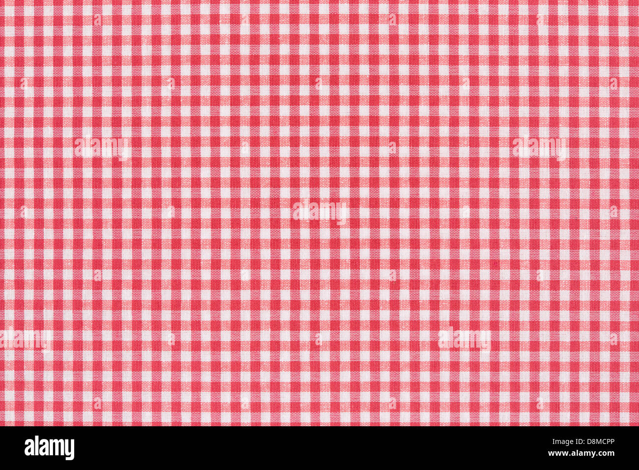 Rote und weiße Tischdecke Textur Stockfoto
