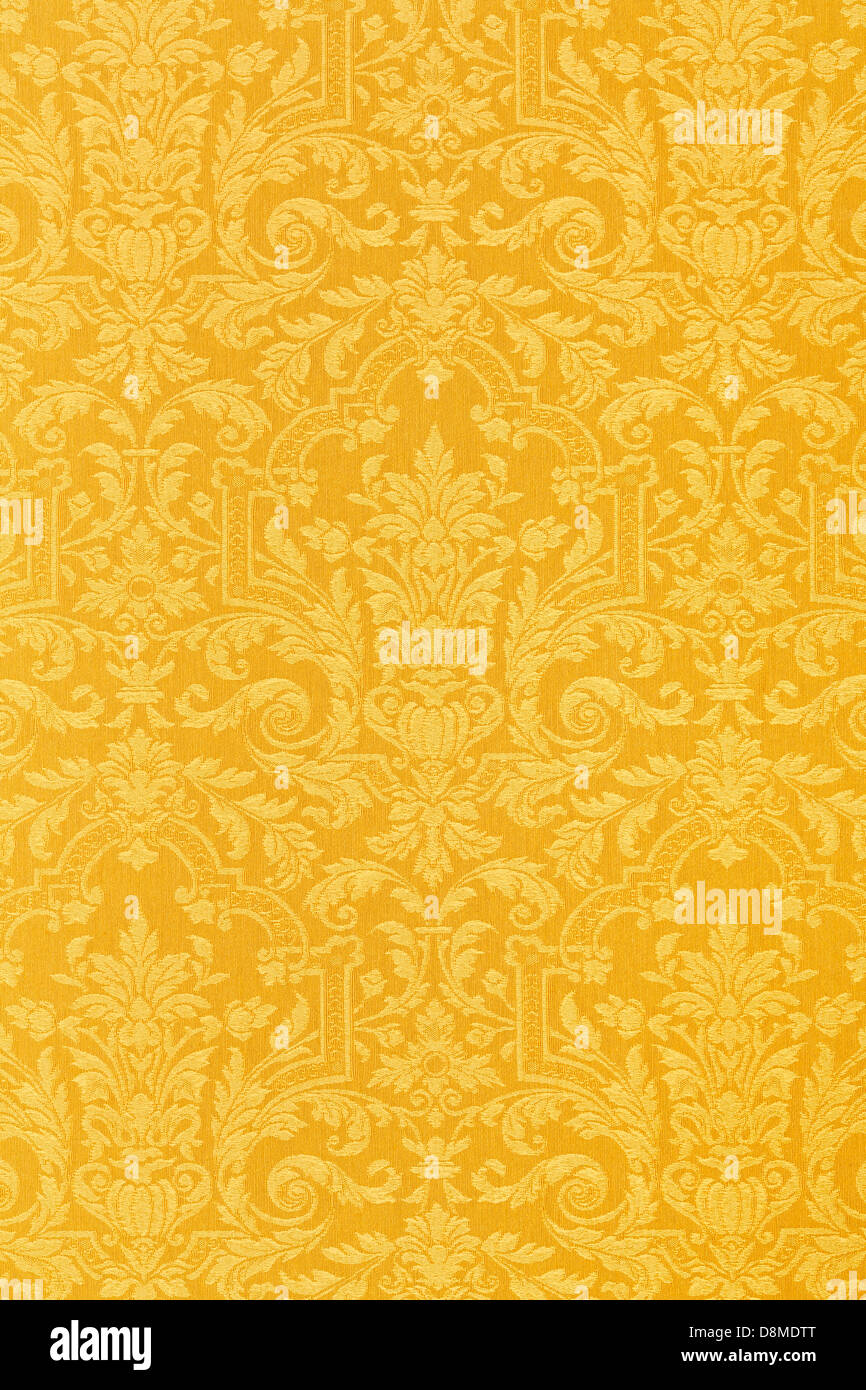 Gold Blumentapete Textur Hintergrund Stockfoto