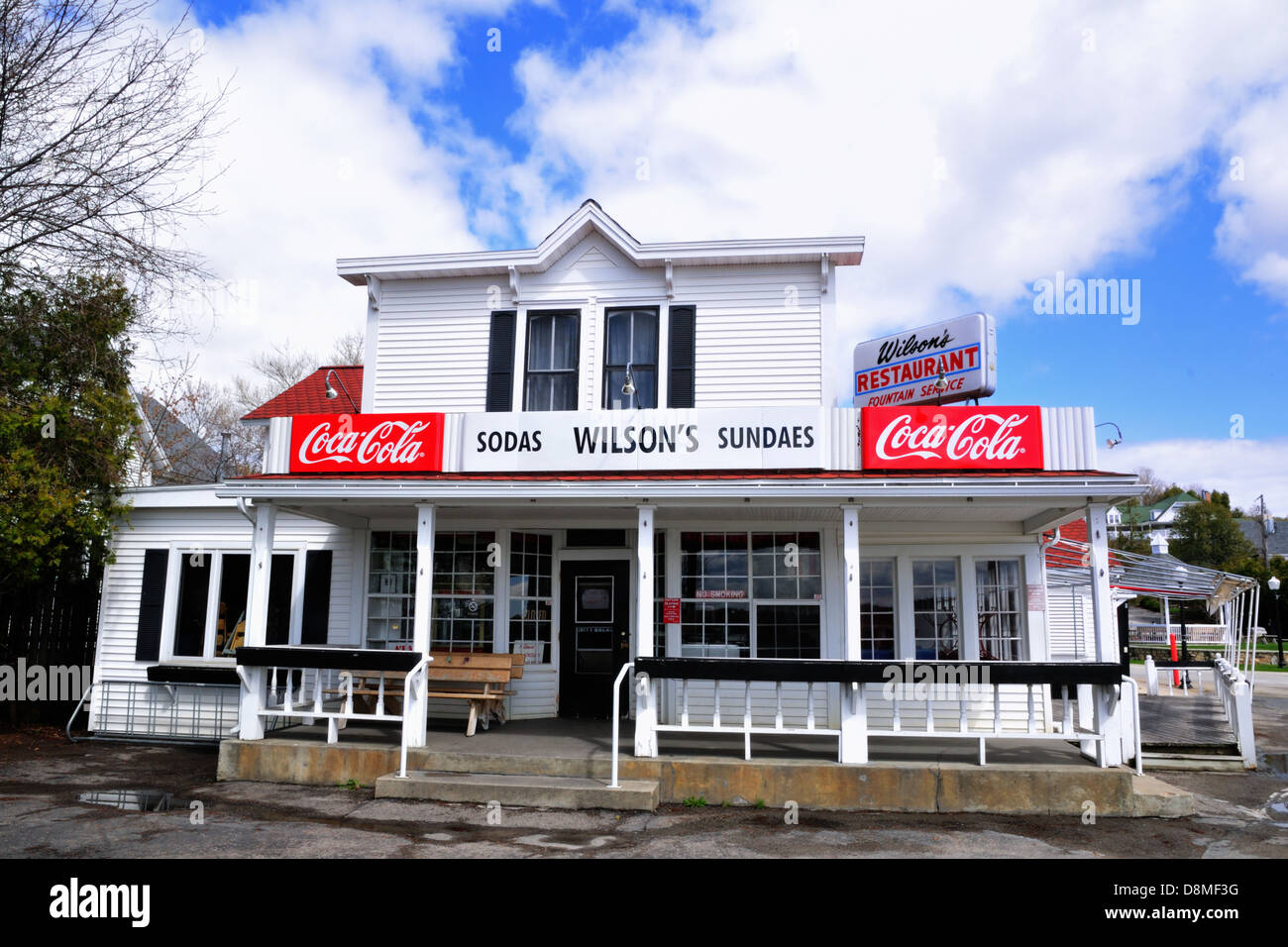 Wilsons Eisdiele gegründet 1906, ein Wahrzeichen in Ephraim, Door County, Wisconsin Stockfoto