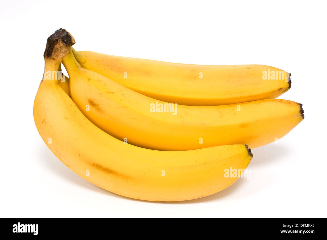 Banane isoliert auf weiss Stockfoto