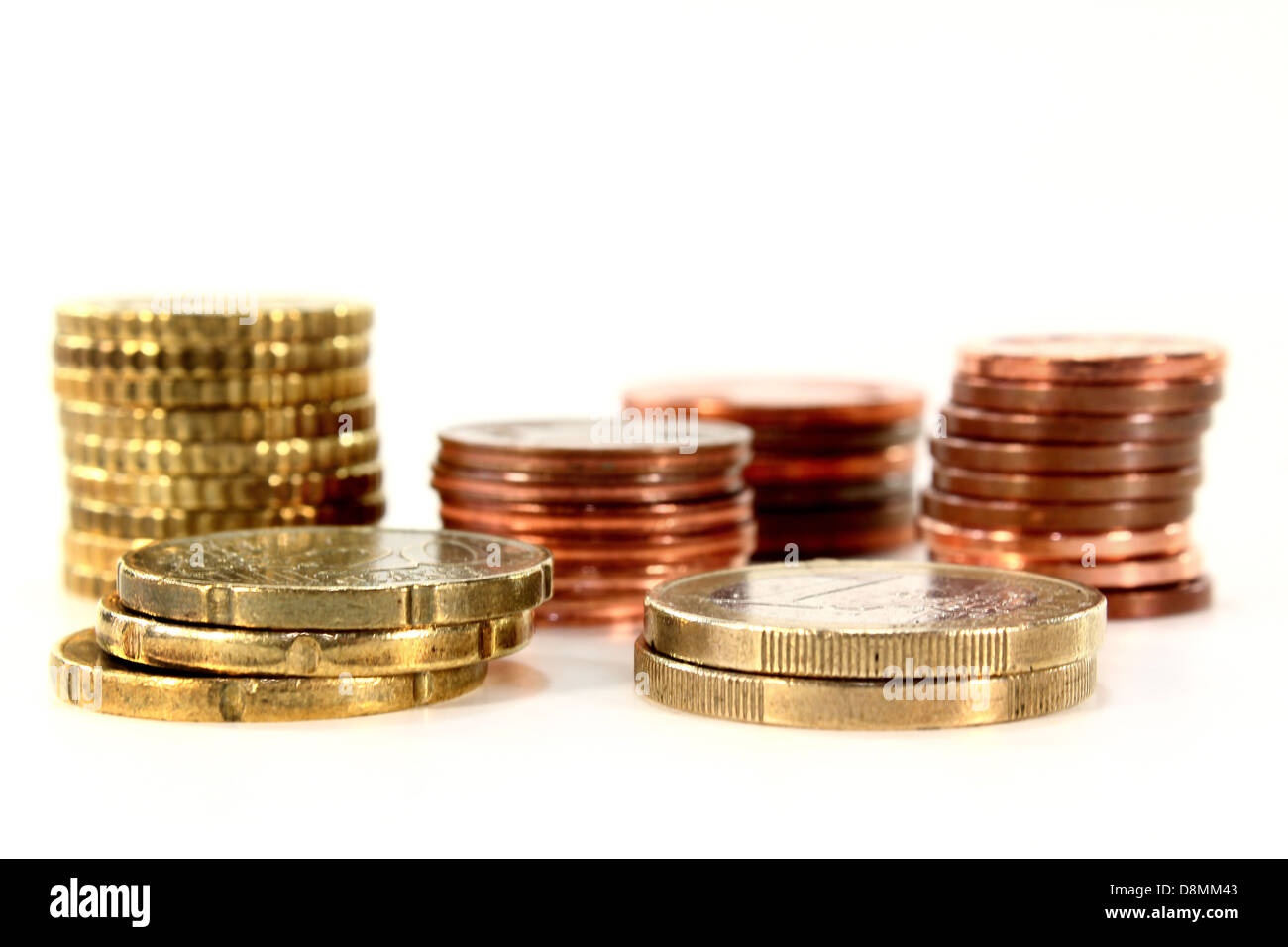 Euro-Münzen Stockfoto