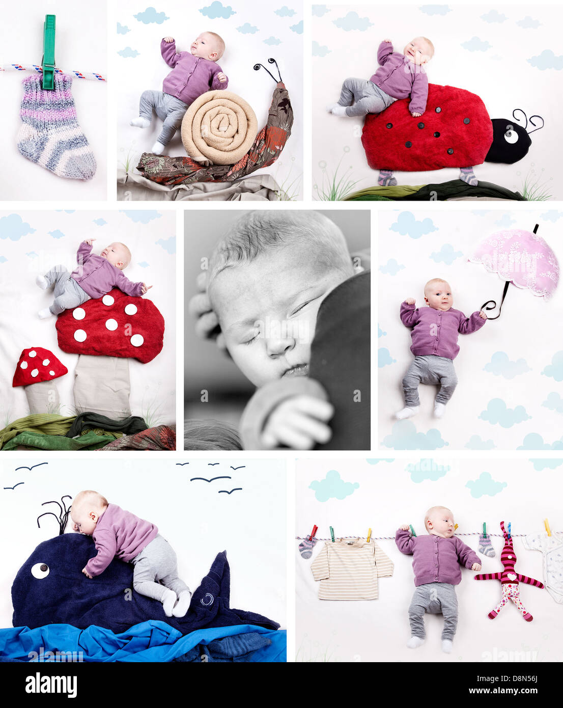 Baby-Collage Stockfoto