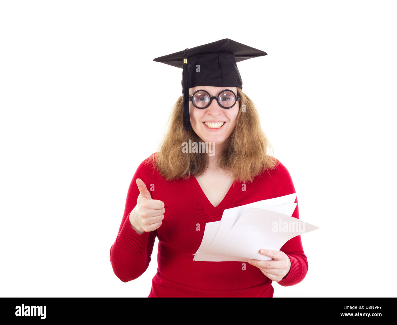 Ich habe die beste Note auf meine Prüfung Stockfoto