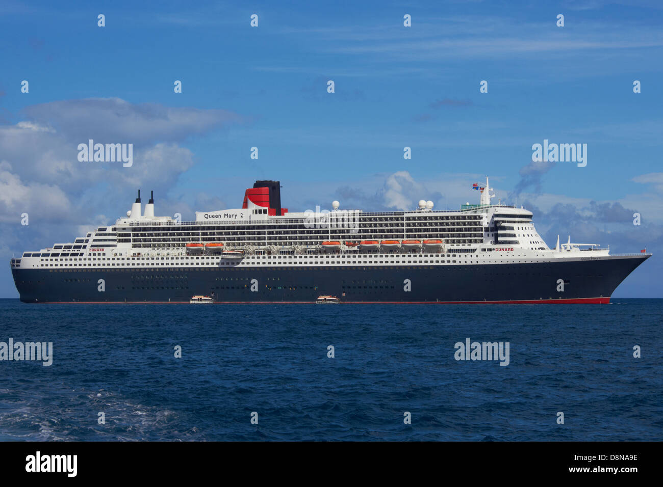 Cunard Line RMS Queen Mary 2 transatlantic Ozeandampfer Stockfoto