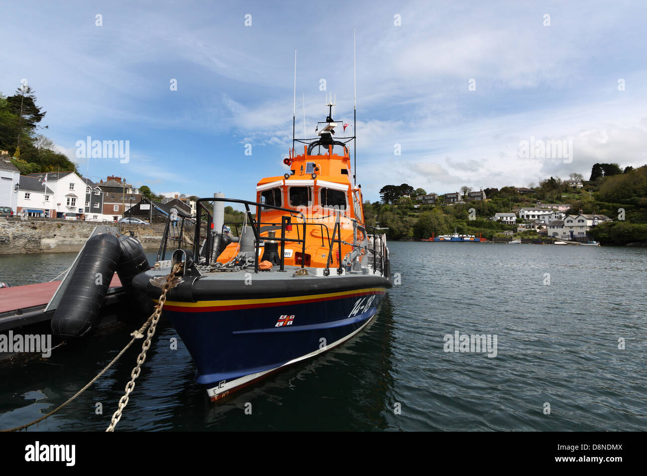 RNLI-Rettungsboot Maurice und Joyce Hardy in Fowey, Cornwall, England, Vereinigtes Königreich Stockfoto