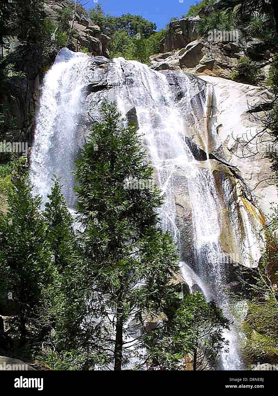 Wasserfälle-Hintergrund. Stockfoto