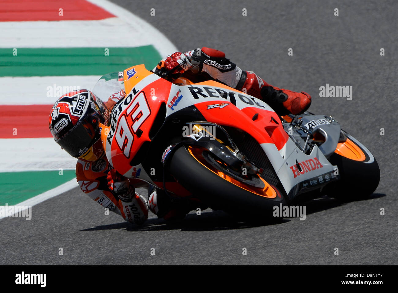 Mugello,Italy.01st Juni 2013.Marc Marquez (Repsol Honda Team) während des Qualifyings der Moto GP Weltmeisterschaft aus dem Mugello-Rennstrecke. Bildnachweis: Gaetano Piazzolla/Alamy Live-Nachrichten Stockfoto