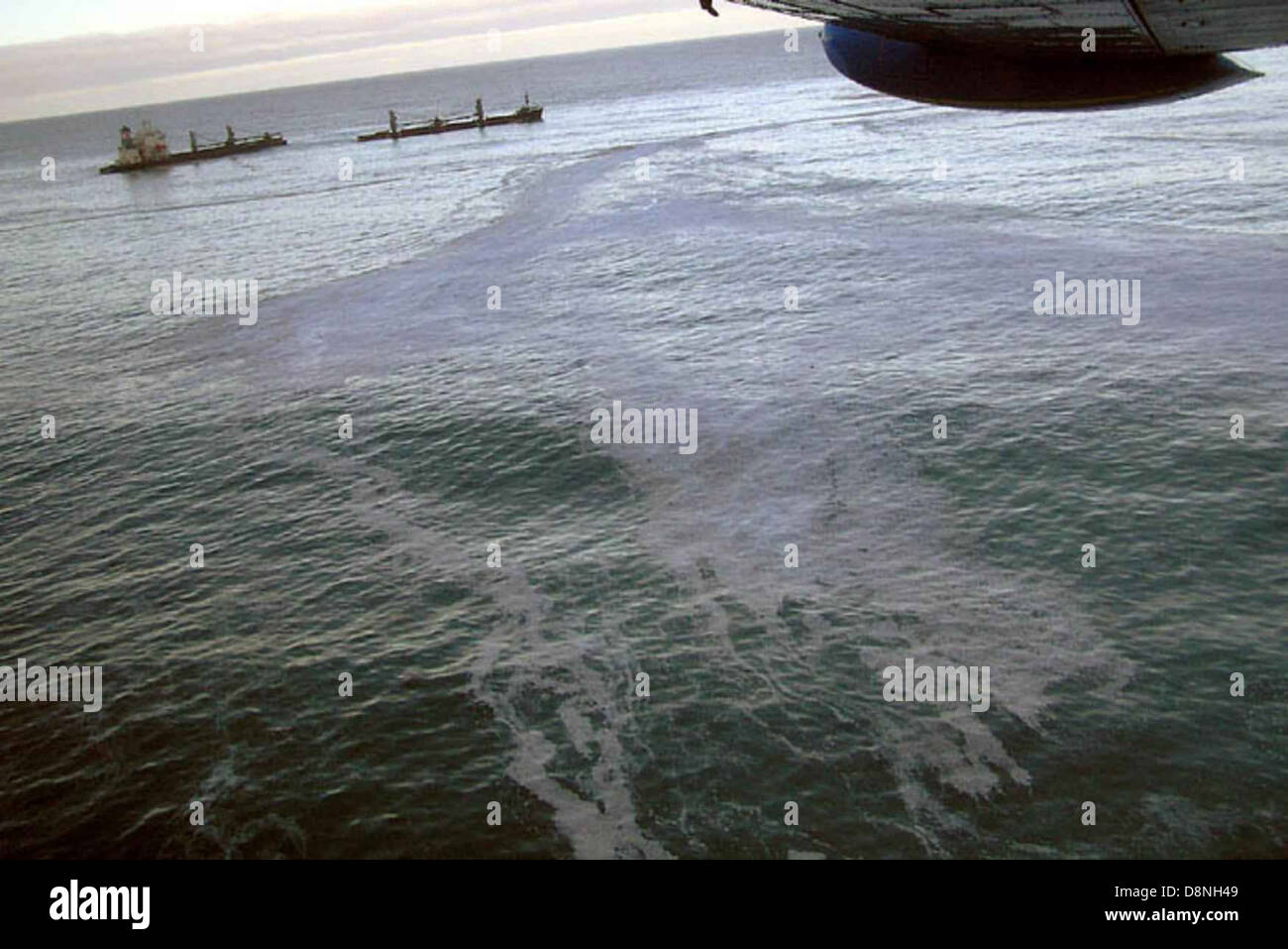 Schiffswrack im Wasser. Stockfoto