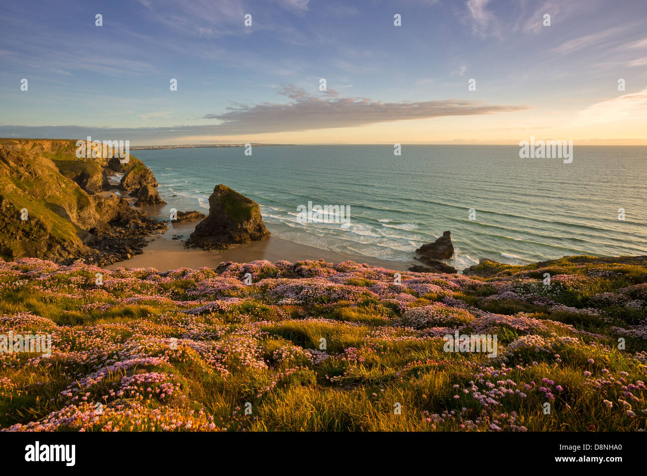 Bedruthan Schritte Cornwall Uk Stockfoto