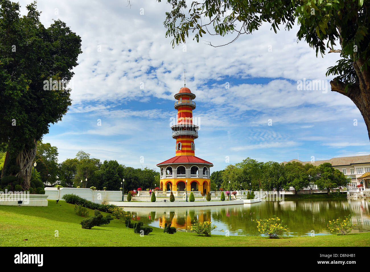 Ho Withun Thasana Turm, Bang Pa-in Sommerpalast, Ayutthaya, Thailand Stockfoto