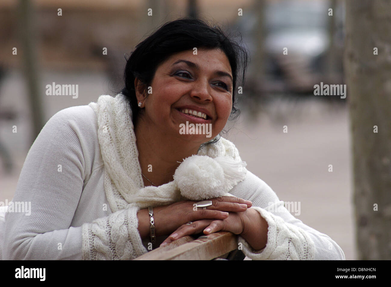 Rumänische Latino-Frau mittleren Alters Stockfoto