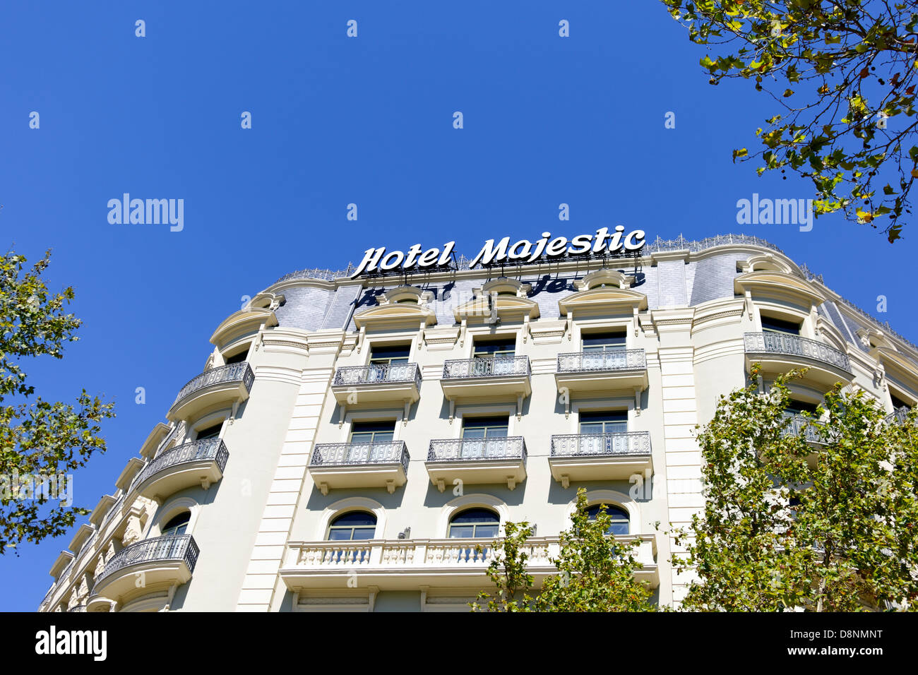 Hotel Majestic Fassade, Passeig de Gracia, Barcelona, Spanien Stockfoto