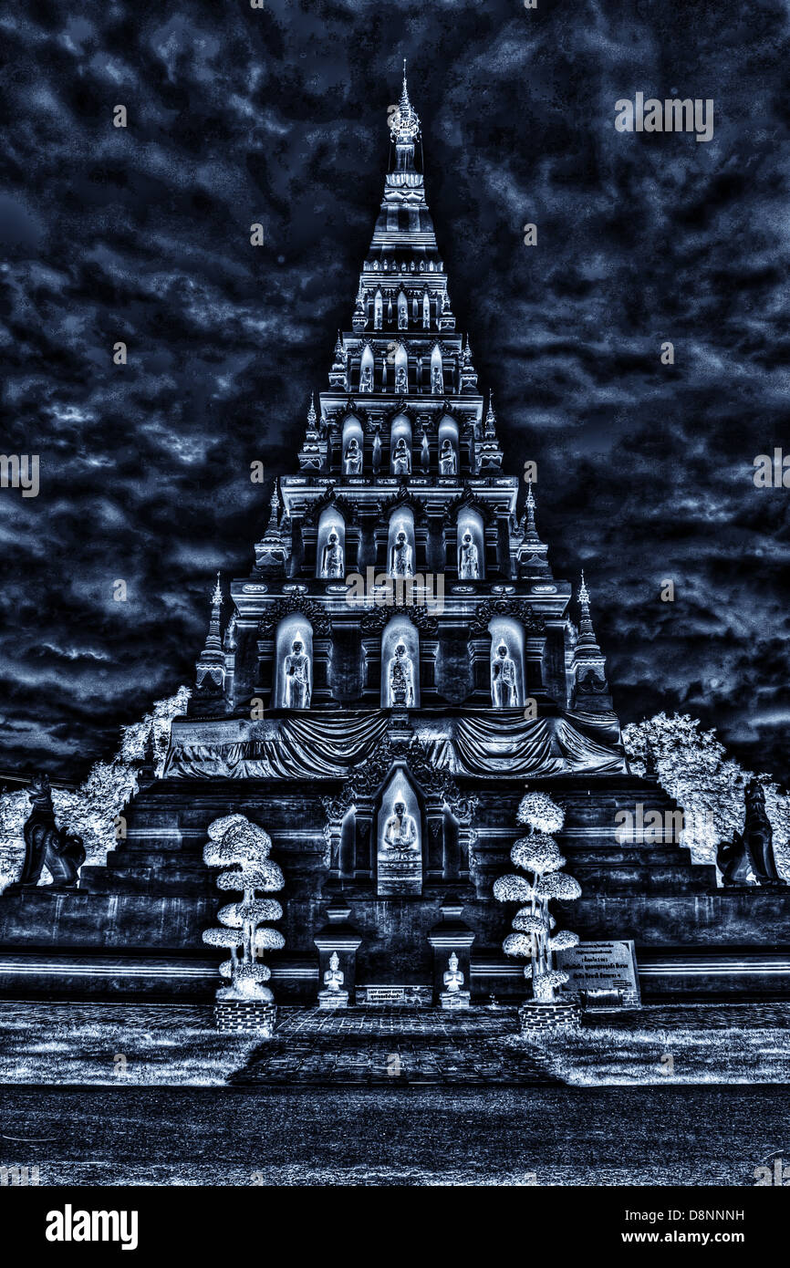 Vintage-Stil der Chedi des Wat Chedi Liam, Wiang Kum Kam in Chiangmai Thailand Stockfoto