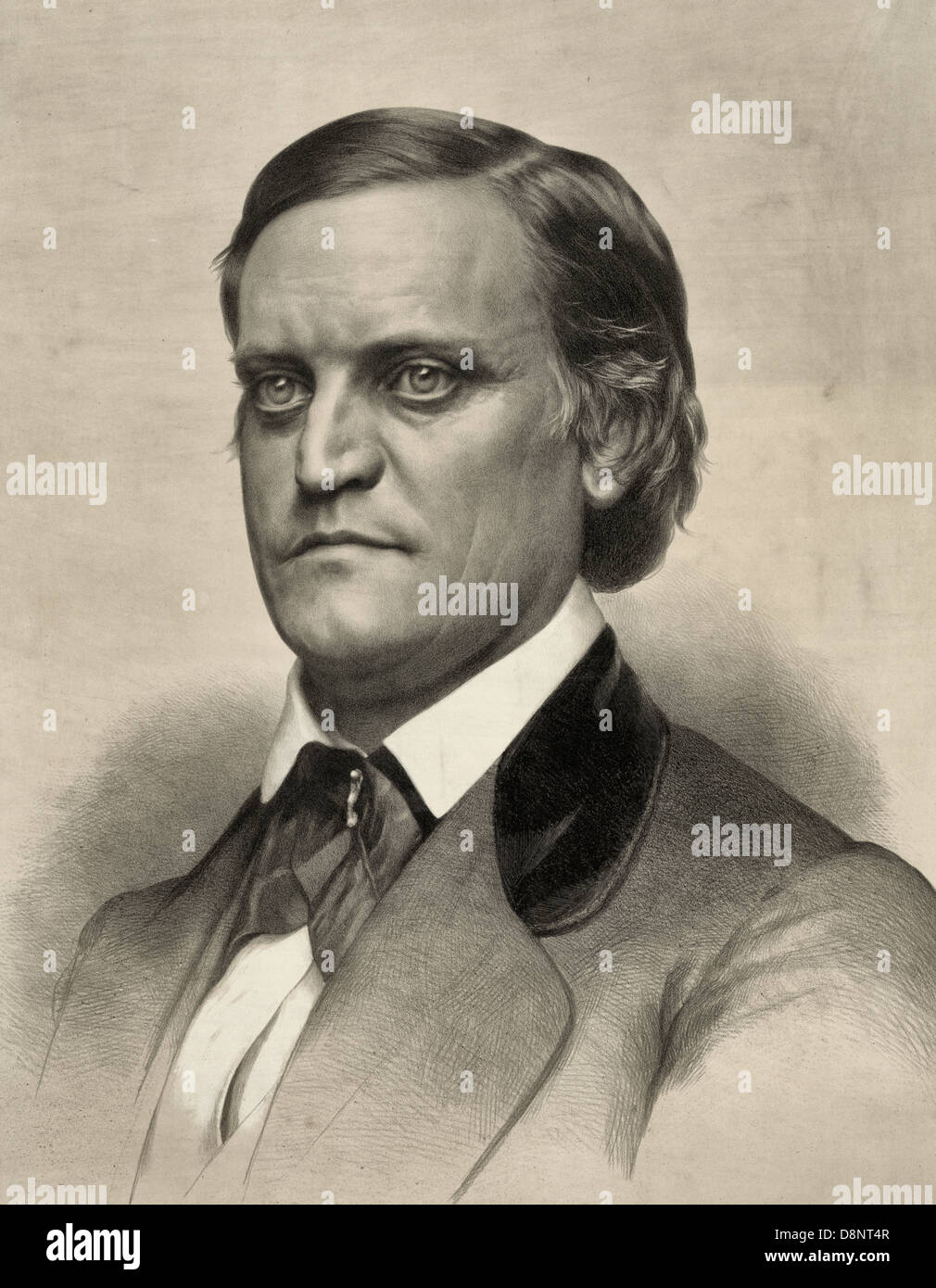 Präsidentschaftskandidat John C. Breckenridge, Kopf und Schultern Porträt, nach links, um 1860 Stockfoto
