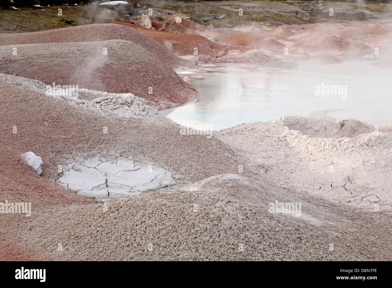 Paint Pots Springbrunnen, Winter, Yellowstone NP, WY Stockfoto