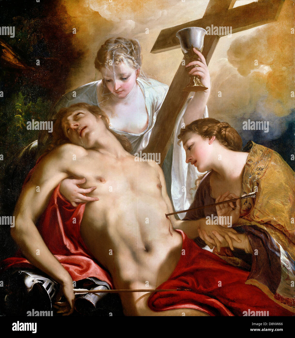 Antonio Bellucci, St. Sebastian. Ca. 1716-18. Öl auf Leinwand. Dulwich Picture Gallery, London. Stockfoto